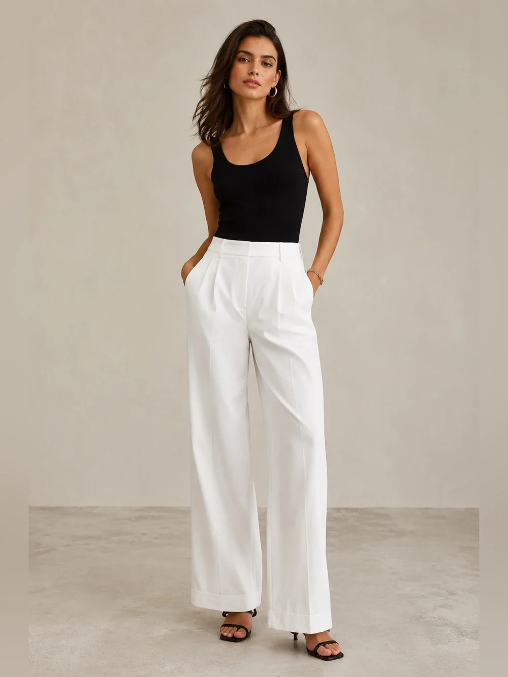 New! J.Crew Wide-leg pleated pant